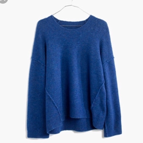 Madewell Connection Sweater in heather cobalt - Picture 3 of 4